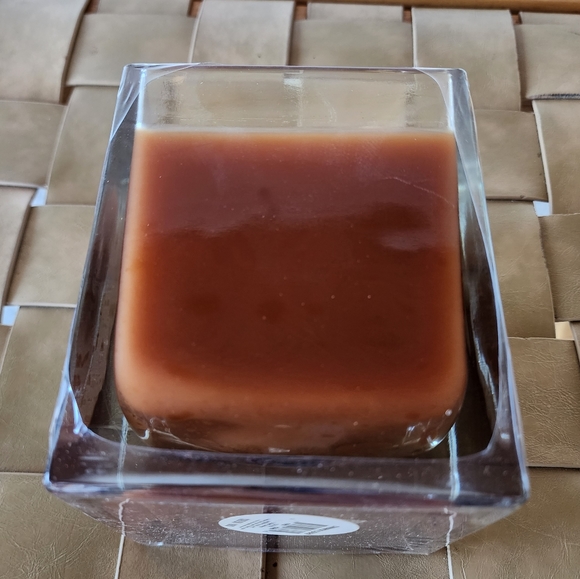 Cinnamon Cider  Cube Glass Candle - Picture 4 of 7